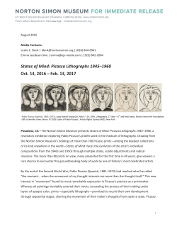 States of Mind: Picasso Lithographs 1945&ndash;1960 Oct. 14, 2016 &ndash; Feb