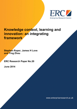 Knowledge context, learning and innovation: an integrating framework
