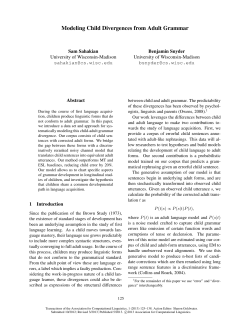 Modeling Child Divergences from Adult Grammar