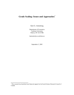 Grade Scaling: Issues and Approaches