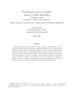 The Emperor has no Clothes: Limits to Risk Modelling