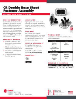 CR Double Base Sheet Fastener Assembly