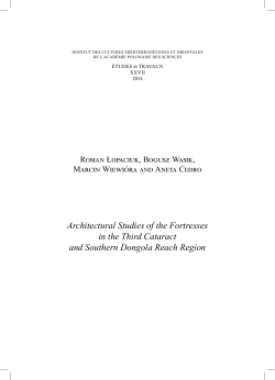 Architectural Studies of the Fortresses in the Third Cataract and
