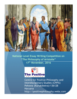 Celebrating 2400 Years of Aristotle