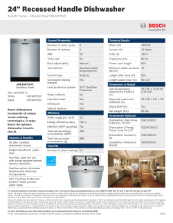 24" Recessed Handle Dishwasher