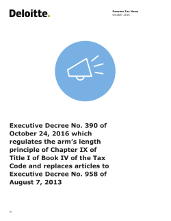 Executive Decree No. 390 of October 24, 2016 which