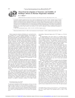 Theoretical Investigation of Structure and Stability of