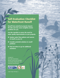 Self-Evaluation Checklist for Waterfront Runoff