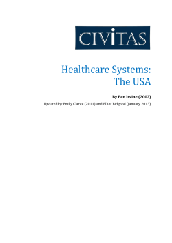 Healthcare Systems: The USA