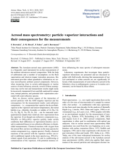 Aerosol mass spectrometry: particle&ndash;vaporizer interactions and their