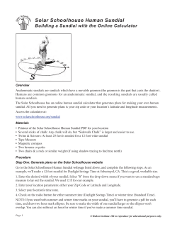 Instructions for Building a Sundial with the Online Calculator PDF
