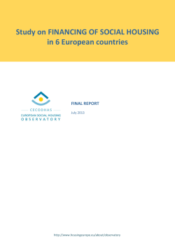 Study on FINANCING OF SOCIAL HOUSING in 6 European countries