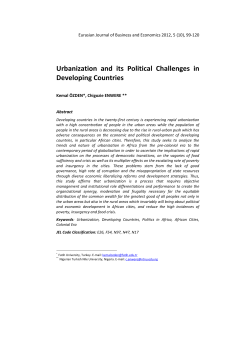 Urbanization and its Political Challenges in Developing Countries