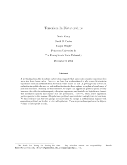 Terrorism In Dictatorships