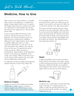Medicine, how to give - Intermountain Healthcare