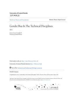 Gender Bias In The Technical Disciplines - ucf stars