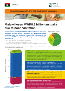 Malawi loses MWK8.8 billion annually due to poor sanitation