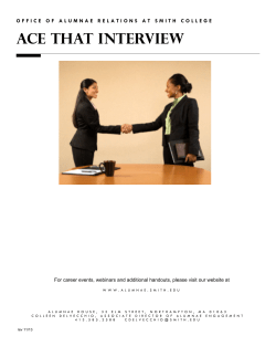 ace that interview - Smith Alumnae