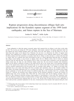 Rupture progression along discontinuous oblique fault sets