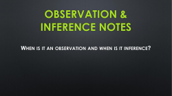 Observation/Inference Practice
