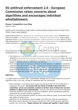 EU antitrust enforcement 2.0 &ndash; European Commission raises