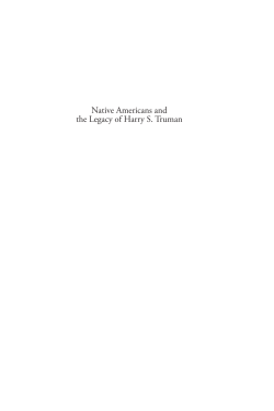 Native Americans and the Legacy of Harry S. Truman