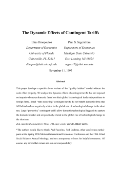 The Dynamic Effects of Contingent Tariffs