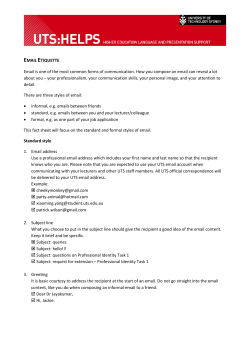 Email etiquette guide