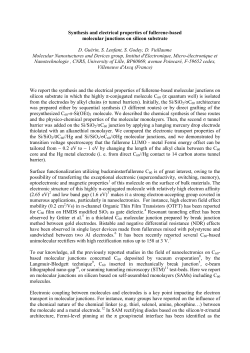 Synthesis and electrical properties of fullerene