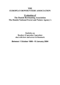 Danish Bowhunt statistics - 5yr compilation 99
