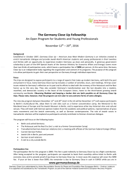 The Germany Close Up Fellowship