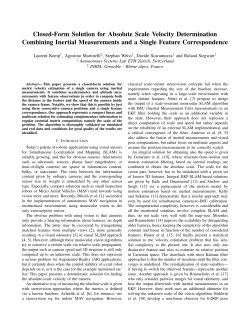 Closed-Form Solution for Absolute Scale Velocity Determination