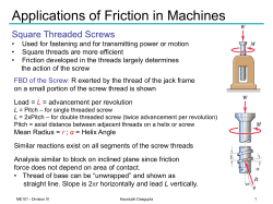 Applications of Friction in Machines