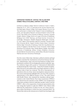 contested visions of justice: the allied war crimes trials in global