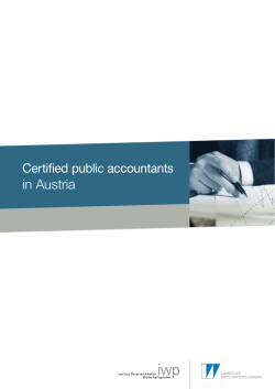 in Austria - Institut &Ouml;sterreichischer Wirtschaftspr&uuml;fer