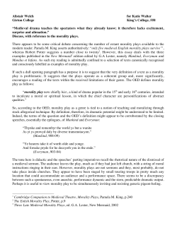 Medieval drama - alistairwelch