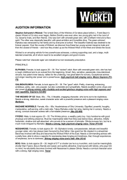 audition information - Orange Theatre Company