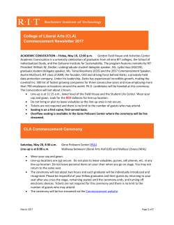 CLA Newsletter 2017 - Rochester Institute of Technology