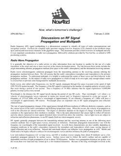 Discussions on RF Signal Propagation and Multipath