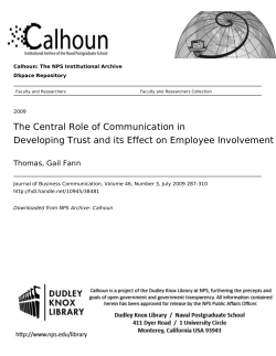 The Central Role of Communication in Developing Trust and its