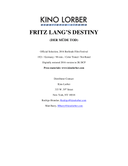 fritz lang`s destiny