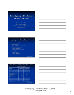 Investigating a Foodborne Illness Outbreak - NEHA e