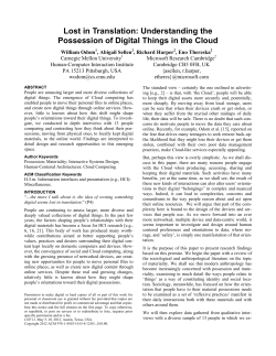 Lost in Translation: Understanding the Possession of Digital Things