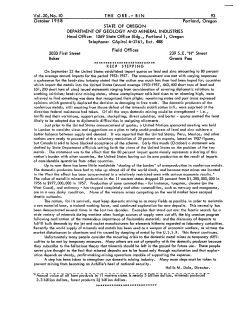 Ore Bin / Oregon Geology magazine / journal