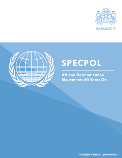 African Decolonization Movements - North American Model United