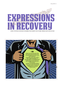 A digest for people in recovery describing their current