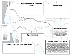 TRAILS WEST &ndash; 13-1 Mountain Men Mormons Speculators Traders