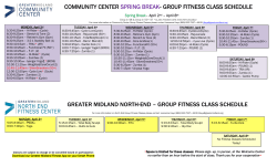 group fitness class schedule