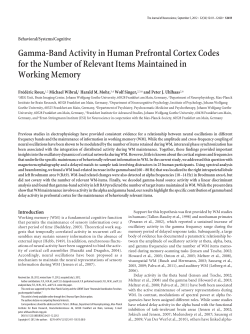 Gamma-Band Activity in Human Prefrontal Cortex Codes for the