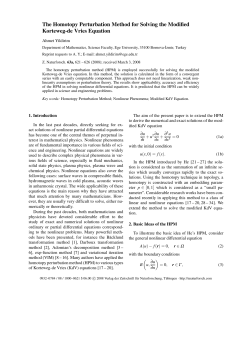 The Homotopy Perturbation Method for Solving the Modified